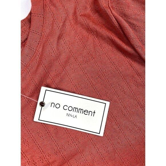 Juniors No Comment‎ Top  Pointelle Burnt Orange XL - Picture 3 of 8